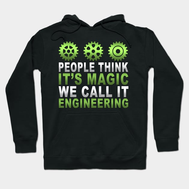 Funny People Think It's Magic We Call It Engineering Hoodie by TheLostLatticework